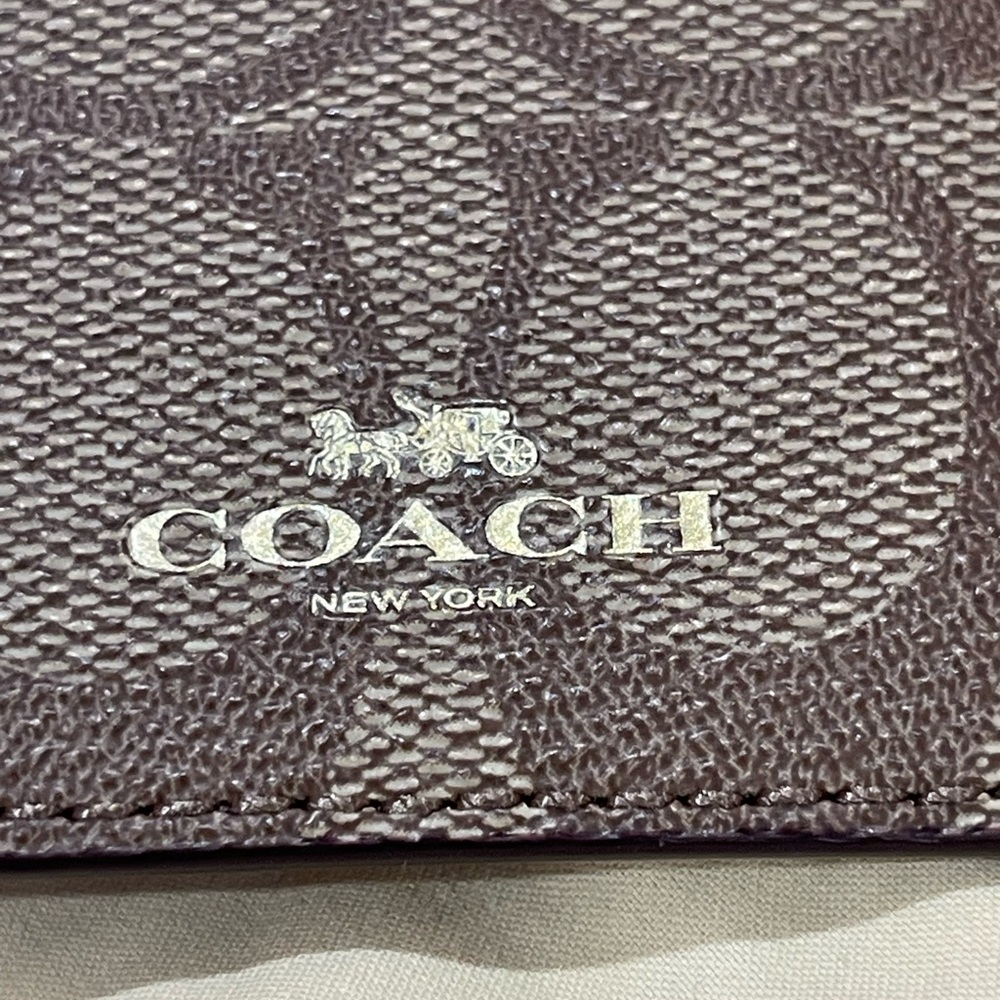 Coach Pink and Brown Card Holder